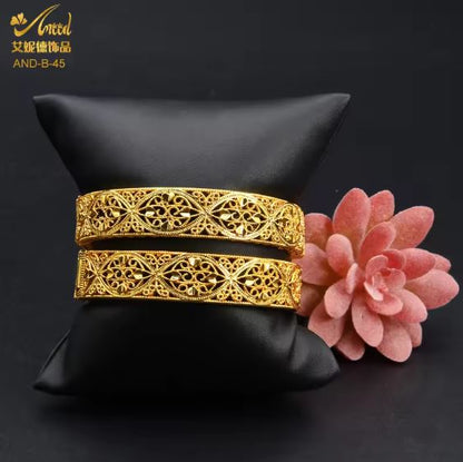 Luxury Indian African Gold Bangles – Arab & Ethiopian Style