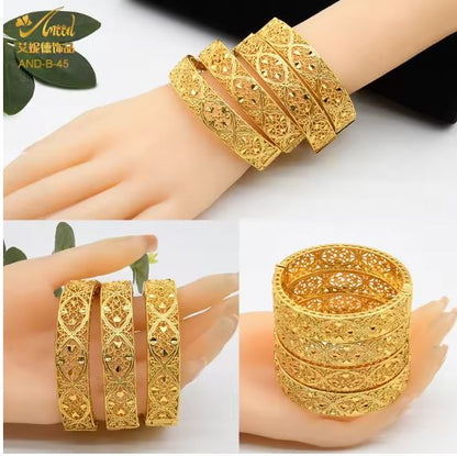Luxury Indian African Gold Bangles – Arab & Ethiopian Style