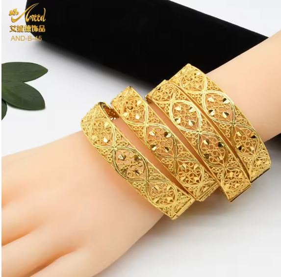 Luxury Indian African Gold Bangles – Arab & Ethiopian Style