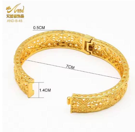 Luxury Indian African Gold Bangles – Arab & Ethiopian Style