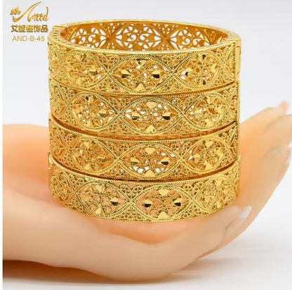 Luxury Indian African Gold Bangles – Arab & Ethiopian Style