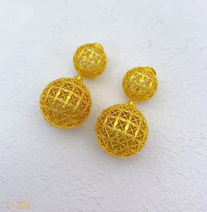Gold Plated Indian Bridal Jewelry Set – Necklace & Earrings for Women