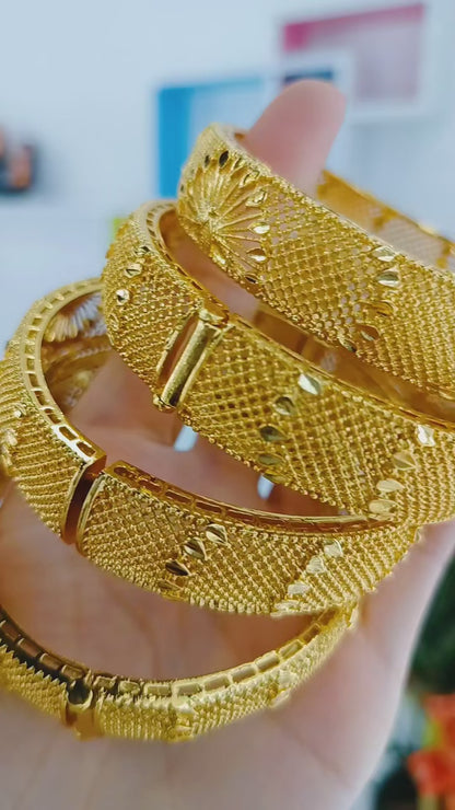 Luxury Indian African Gold Bangles – Arab & Ethiopian Style